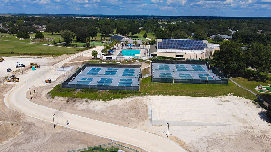 11 new Pickleball courts being constructed at On top of the World Communities Ocala FL