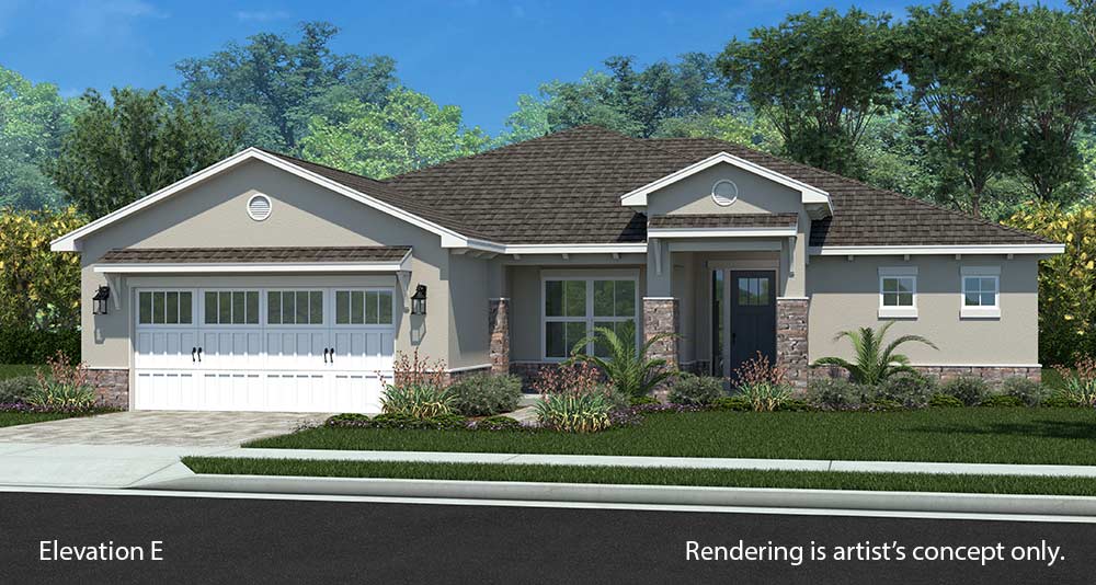 Spacious Floor Plans at On Top of the World Communities in Ocala FL Livingston E in Longleaf Ridge