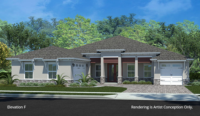 Discover Our Floor Plans in Ocala, FL - On Top of the World Aberdeen F elevation