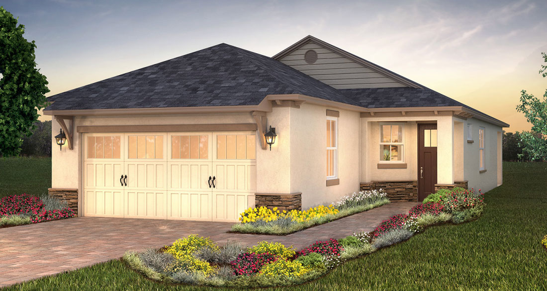 On Top of the World Communities floor plans Oasis Elevation D, Ocala FL new homes for sale.