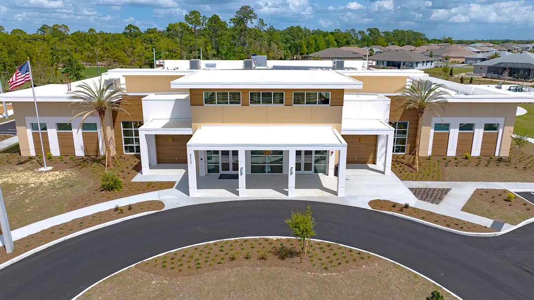 Front exterior view of the summit