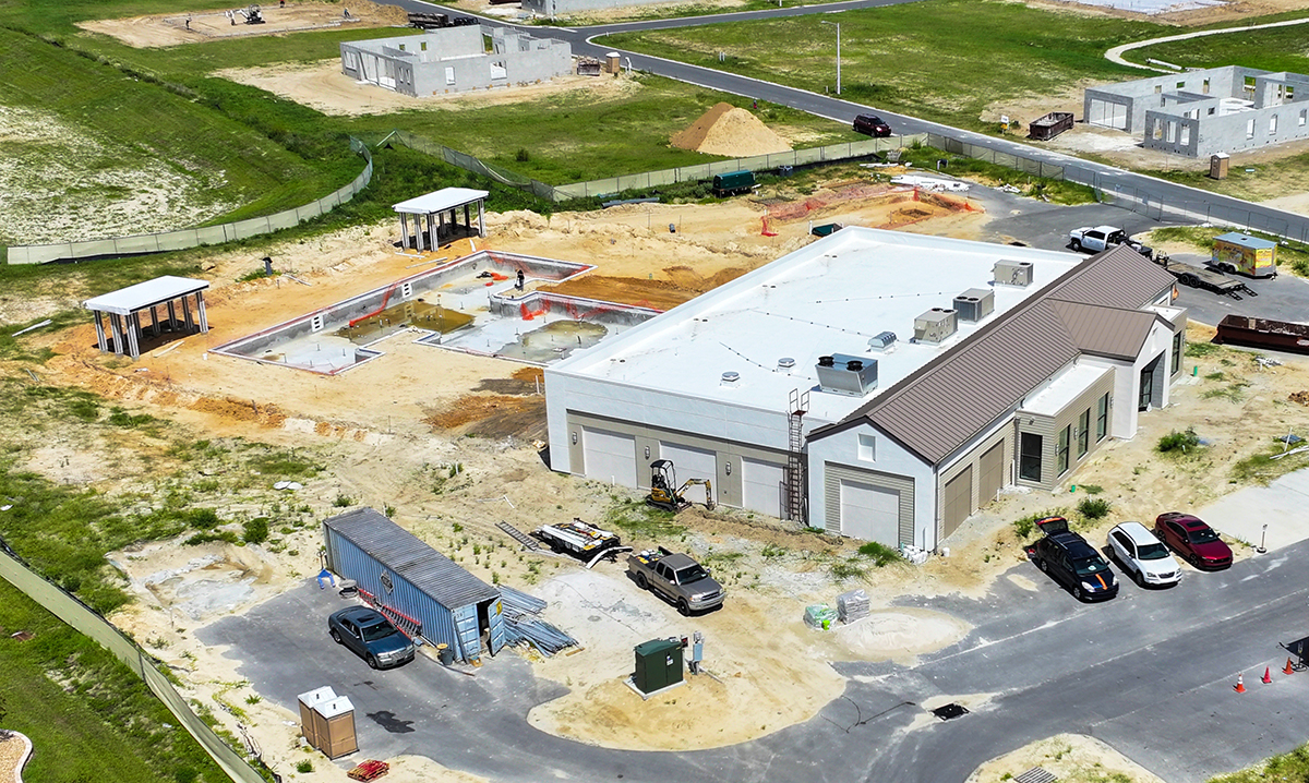 Azura Fitness Center at On Top of the World Communities in Ocala, FL under construction.