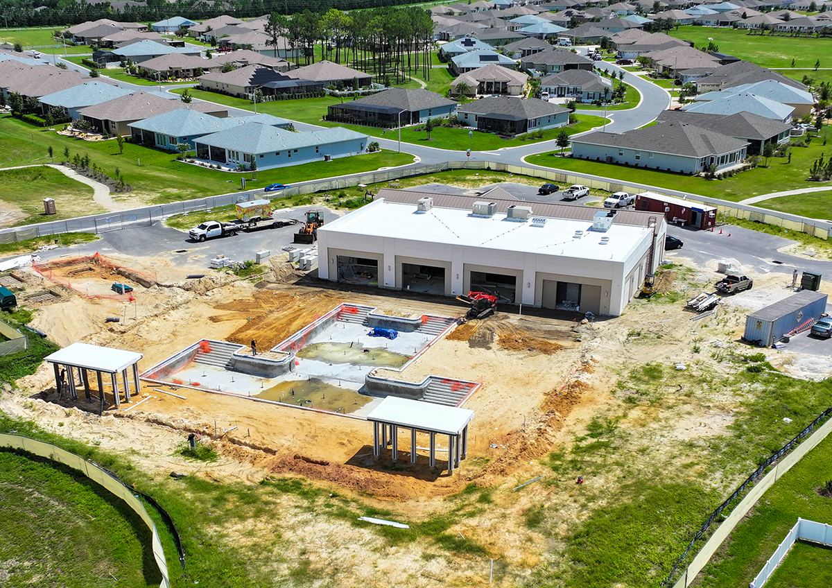 Azura Fitness Center at On Top of the World Communities in Ocala, FL under construction.