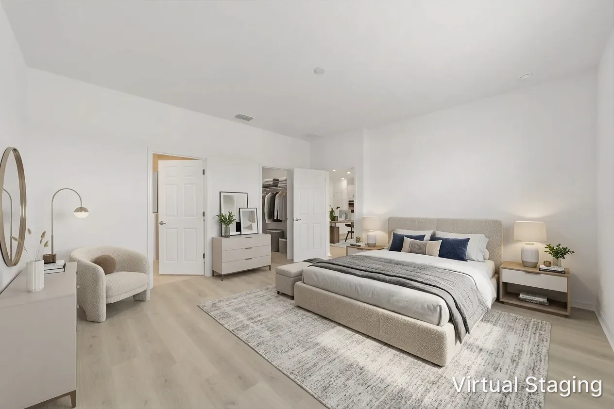 MIR_10352-SW-107th-Court- Ocala_lot66_master-bed new built modern home in on top of the world community, Ocala Fl with spacious modern bedroom