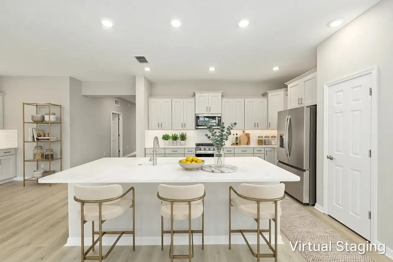 MIR_10355-SW-105th- Terrace-Ocala-lot-145-modern kitchen new construction house for sale in Ocala FL with stunning white kitchen with large countertops and plenty of cabinets